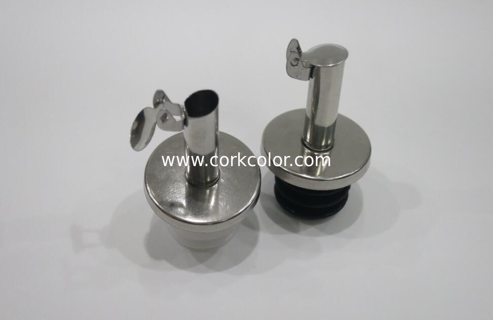 Factory Wholesale 304/201 Stainless Steel Pourer Spout with TPE/Silicon Stopper and Cap