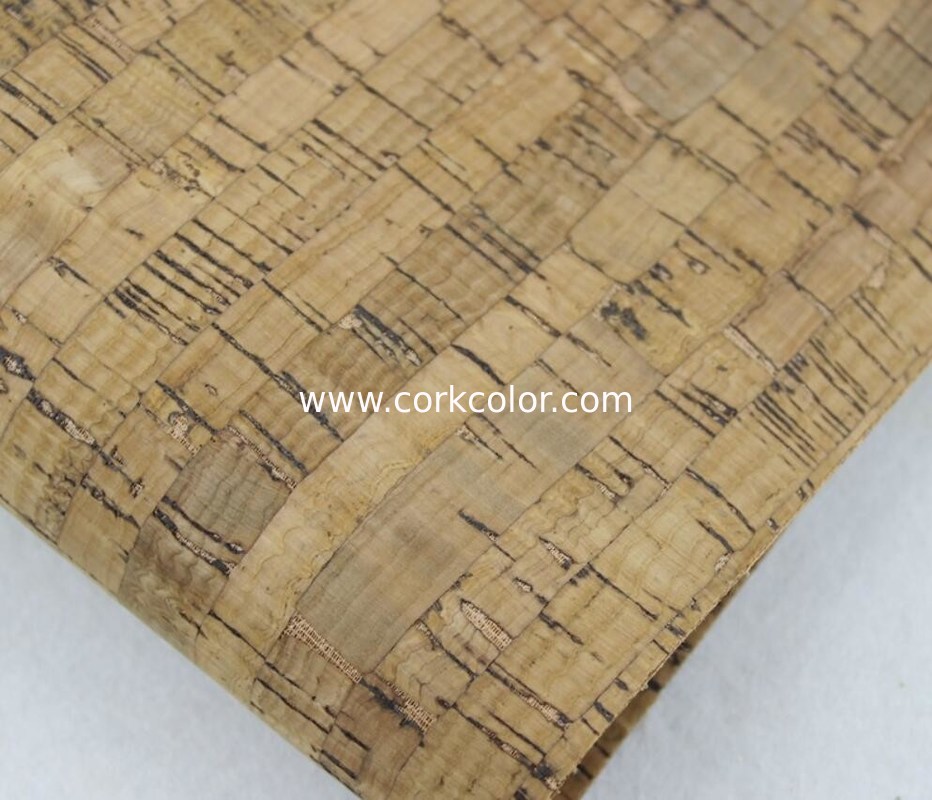Popular 1.35m Width Dark Black Color Cork Fabric by Yard for Handbad, Wallet Making